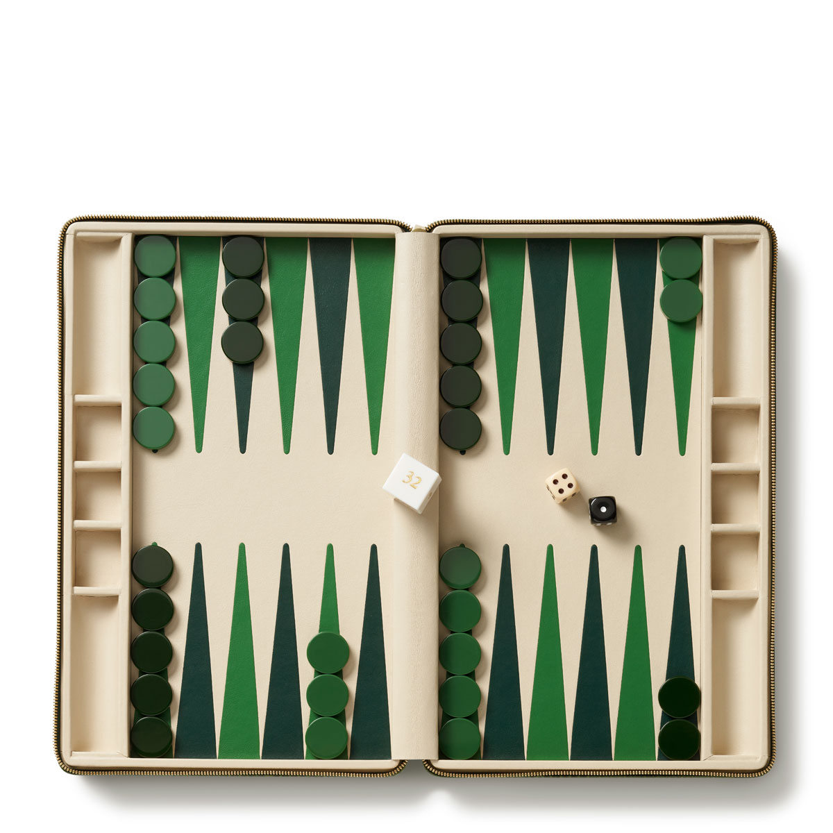 Aerin Enzo Travel Backgammon, Verde