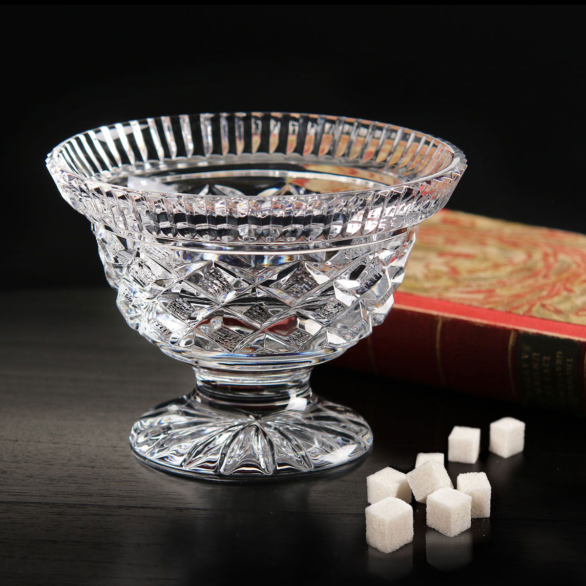 Cashs Ireland, Crystal Art Collection, Ardross Footed Sugar Bowl, Limited Edition