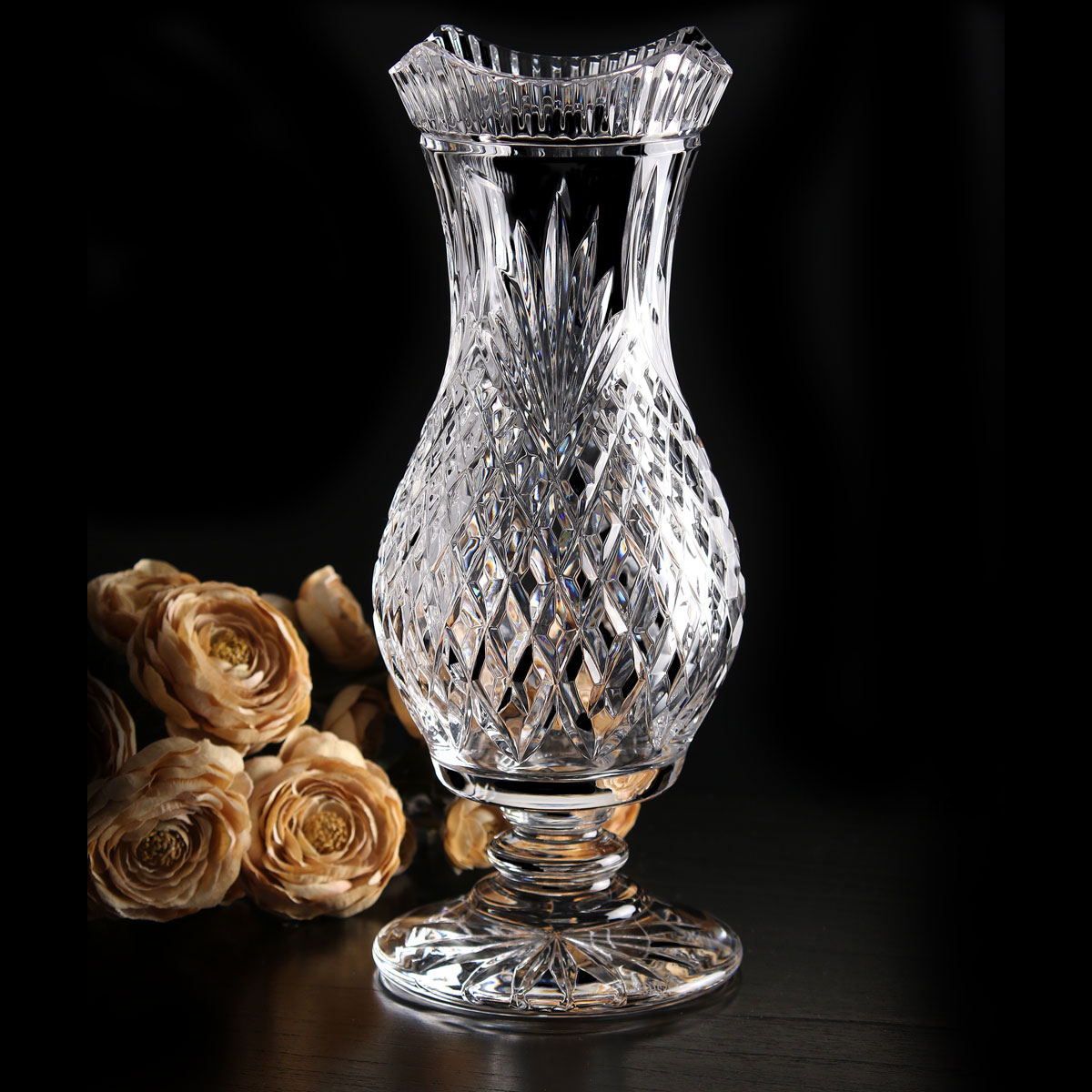 Cashs Ireland, Art Collection Liffey Footed Crystal Vase, Limited Edition