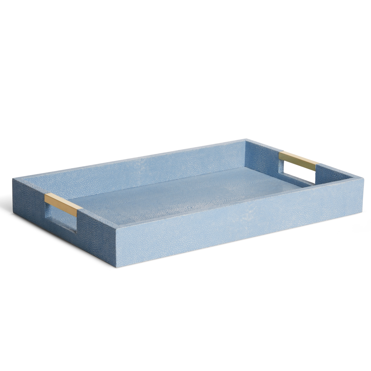 Aerin Modern Shagreen Desk Tray, Blue