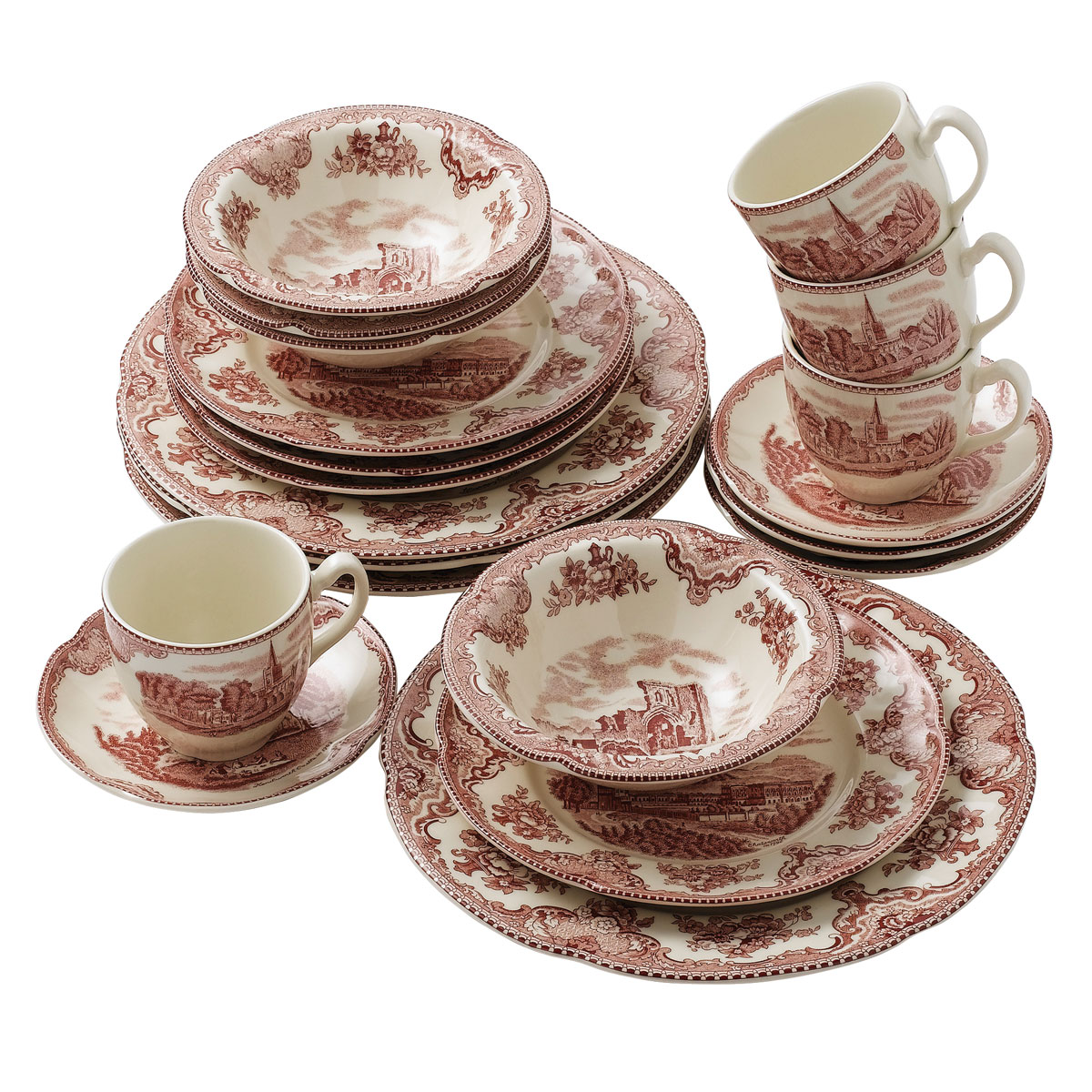 Johnson Brothers Old Britain Castles Pink, 20 Piece Set