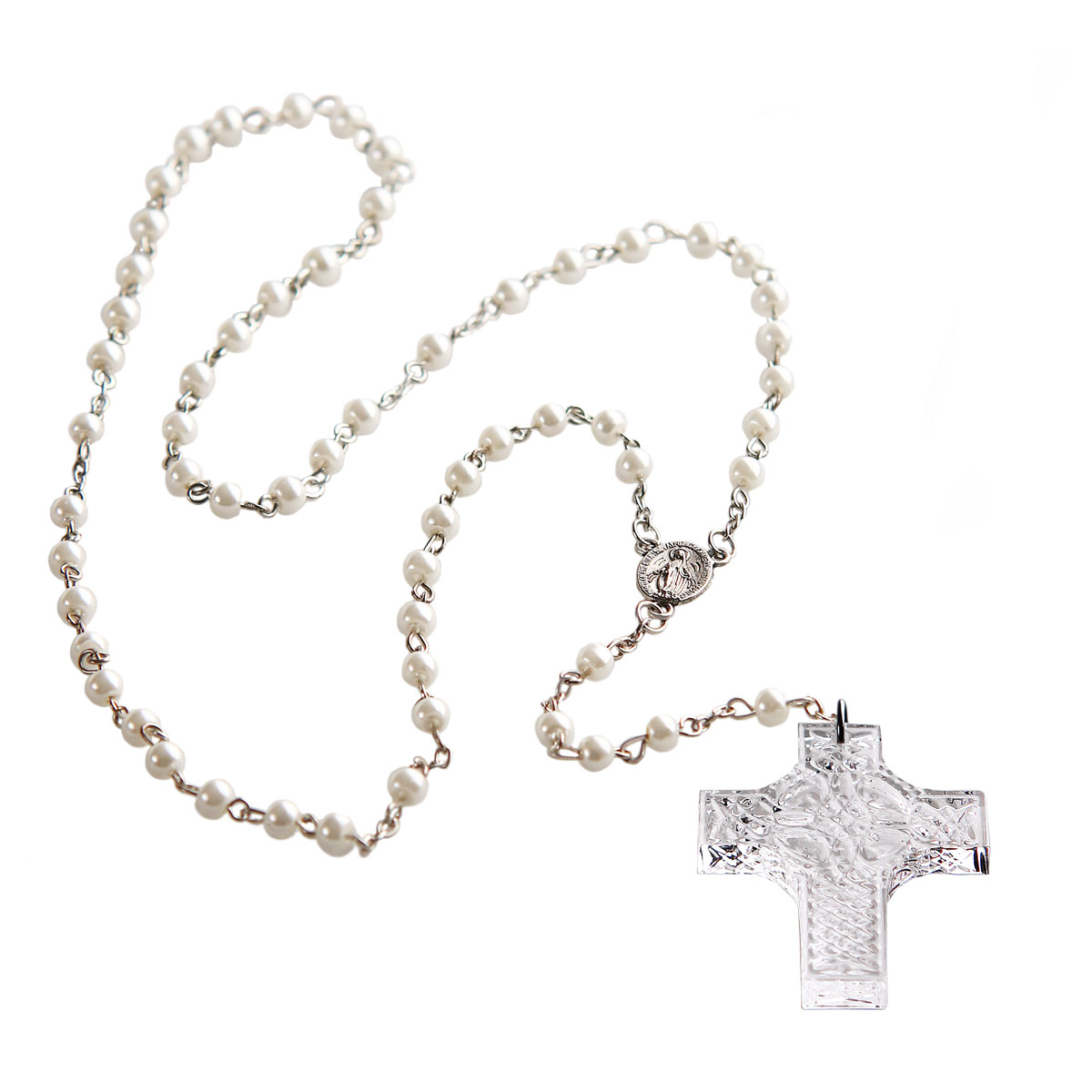 Cashs Ireland Rosary Pearl Beads with St. Patrick