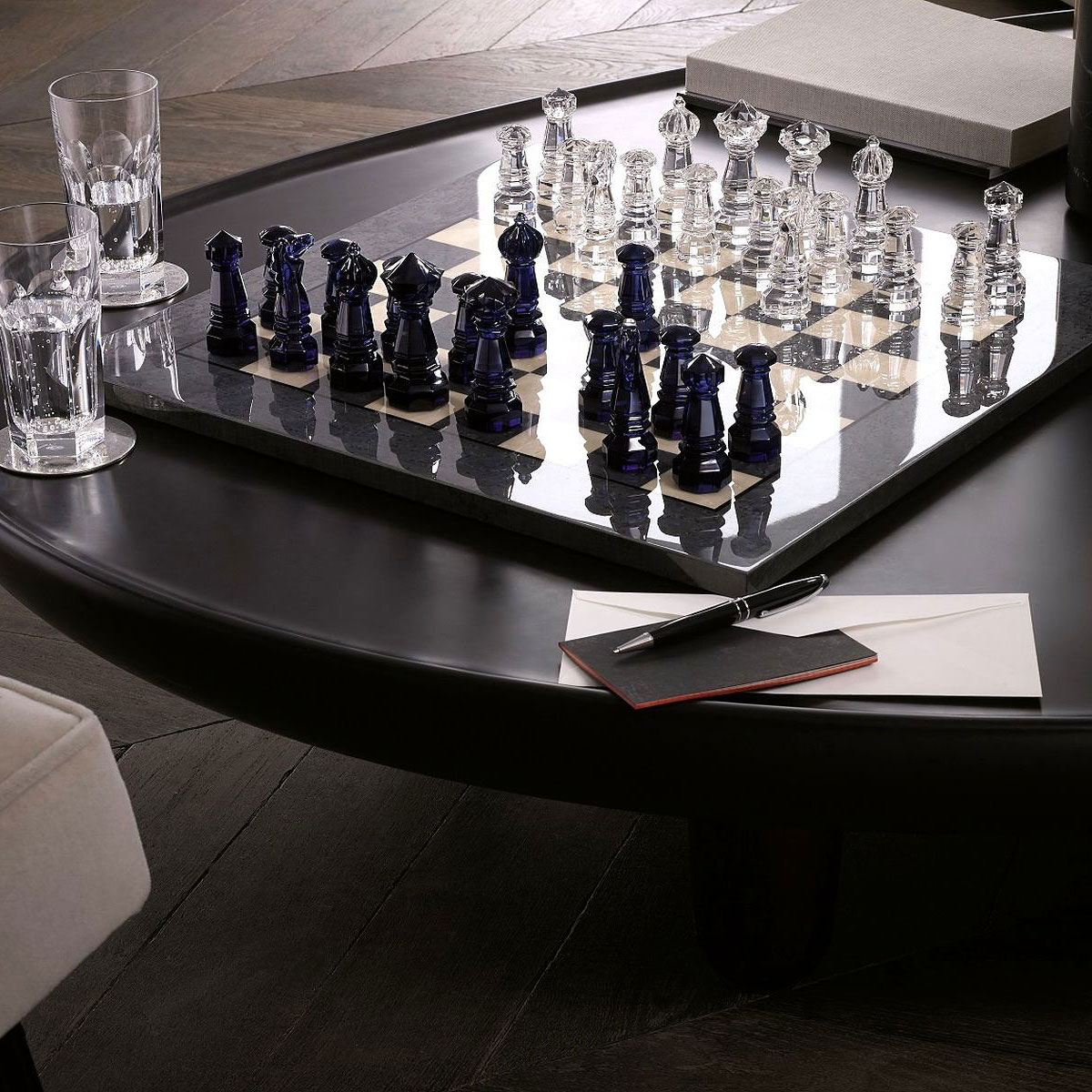 Baccarat Crystal, Jeu Chess Set, Clear and Midnight Limited Edition