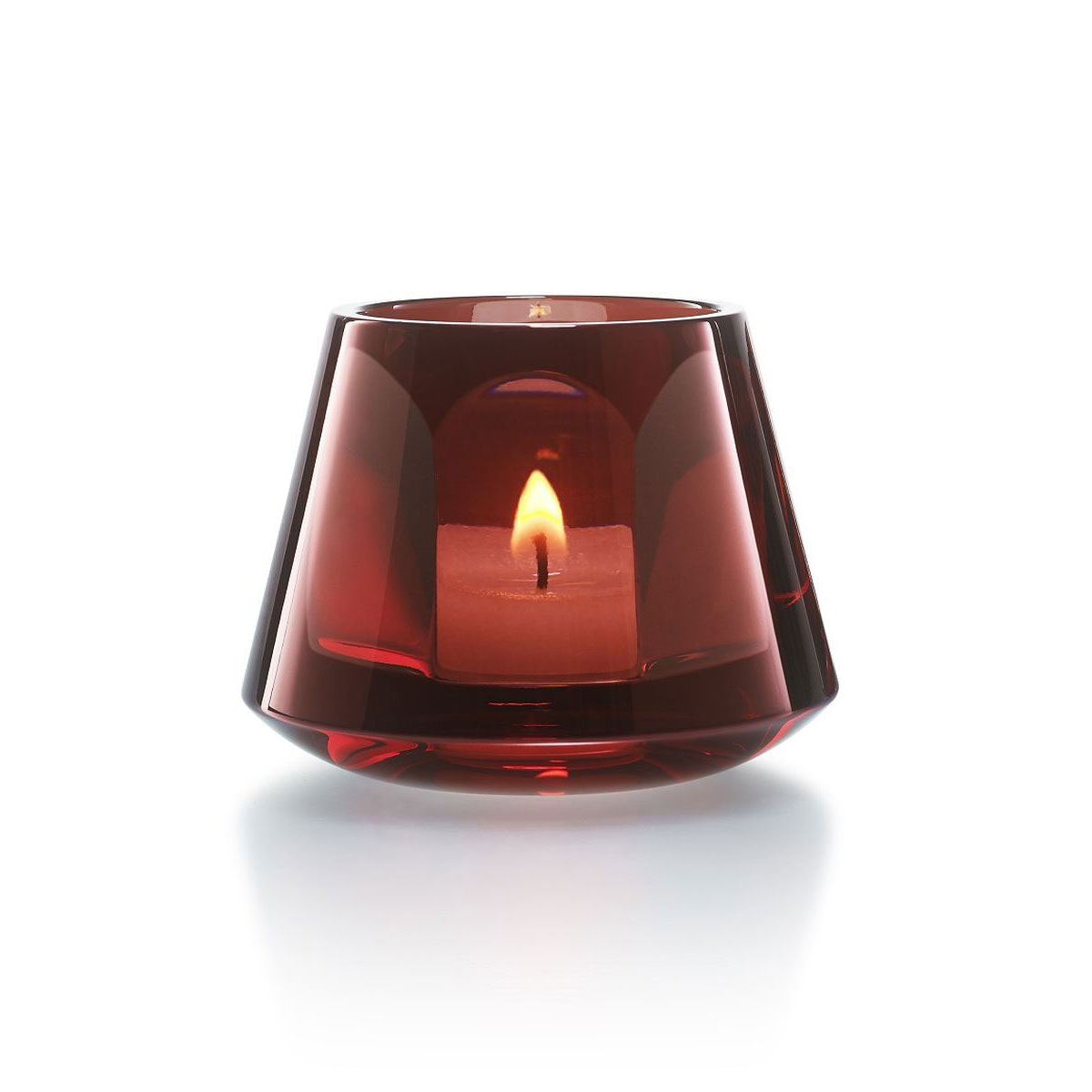Baccarat Crystal, Harcourt Baby Our Fire Crystal Votive, Red