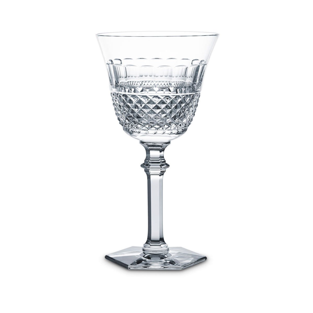 Baccarat Crystal, Diamant Water Crystal Goblet No. 1 Glass, Single
