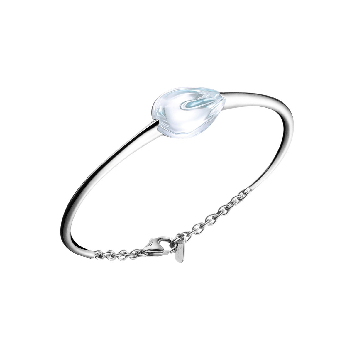 Baccarat Crystal Fleurs De Psydelic Small Bracelet, Silver and Clear Mirror