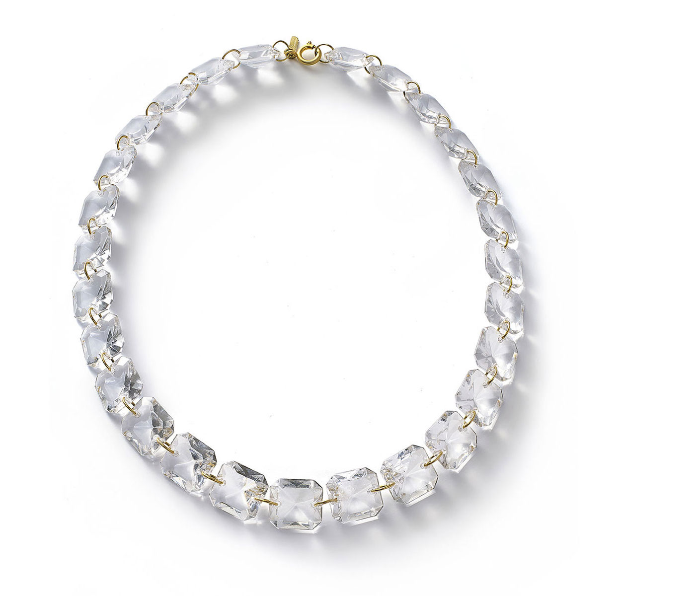 Baccarat Crystal Marie-Helene De Taillac Necklace Vermeil Gold Clear