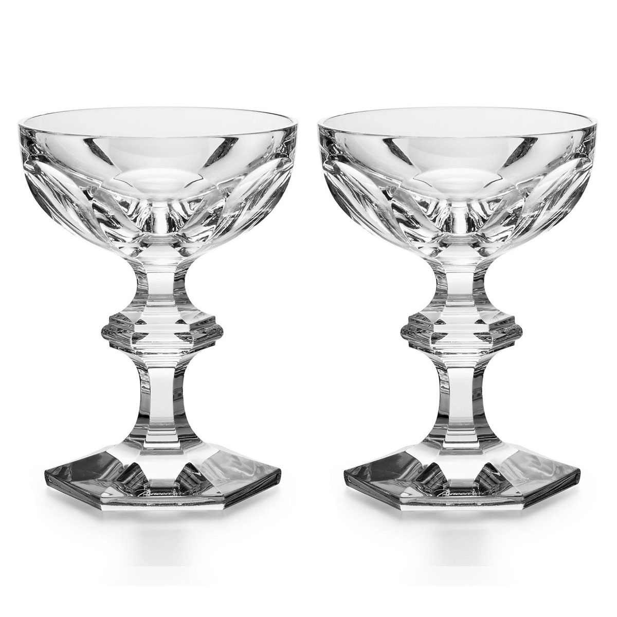 Baccarat Crystal, Harcourt 1841 Cocktail Saucer Champagne Coupe, Pair