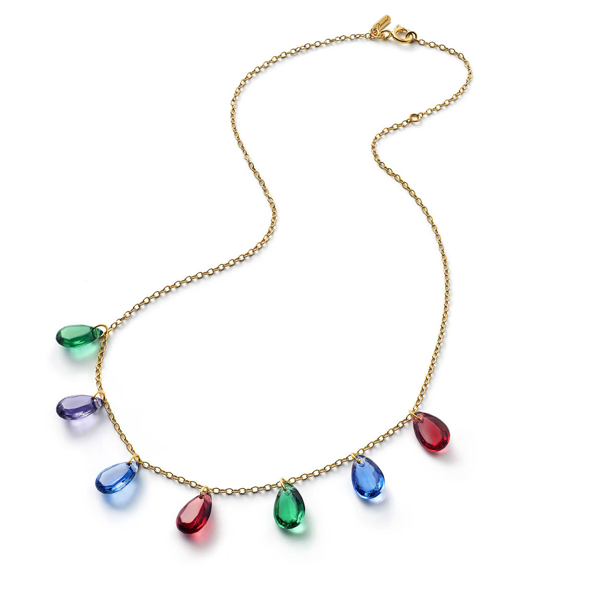 Baccarat Crystal Marie-Helene De Taillac Necklace Vermeil Gold Yellow Gold