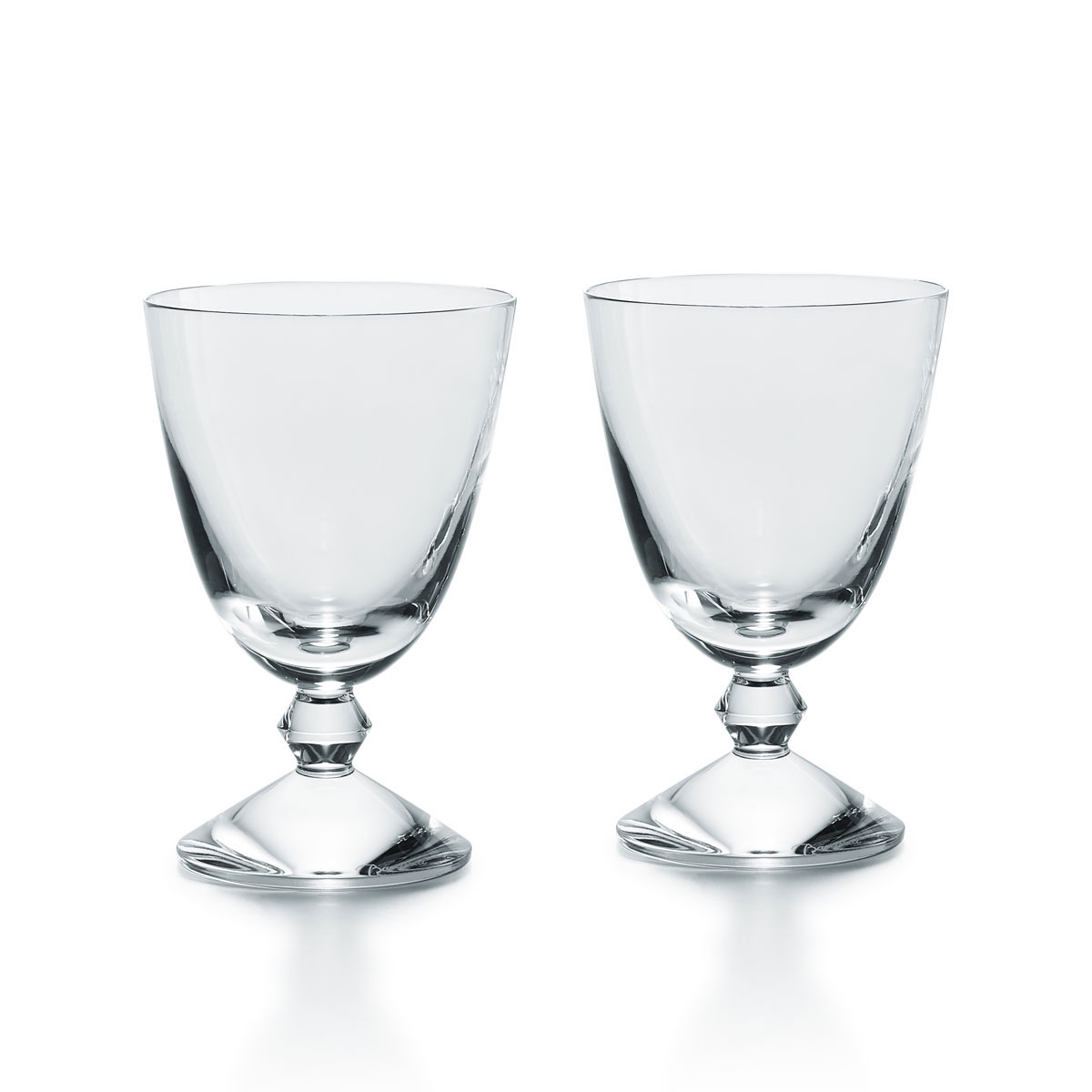 Baccarat Crystal Vega Clear Water Glass Pair