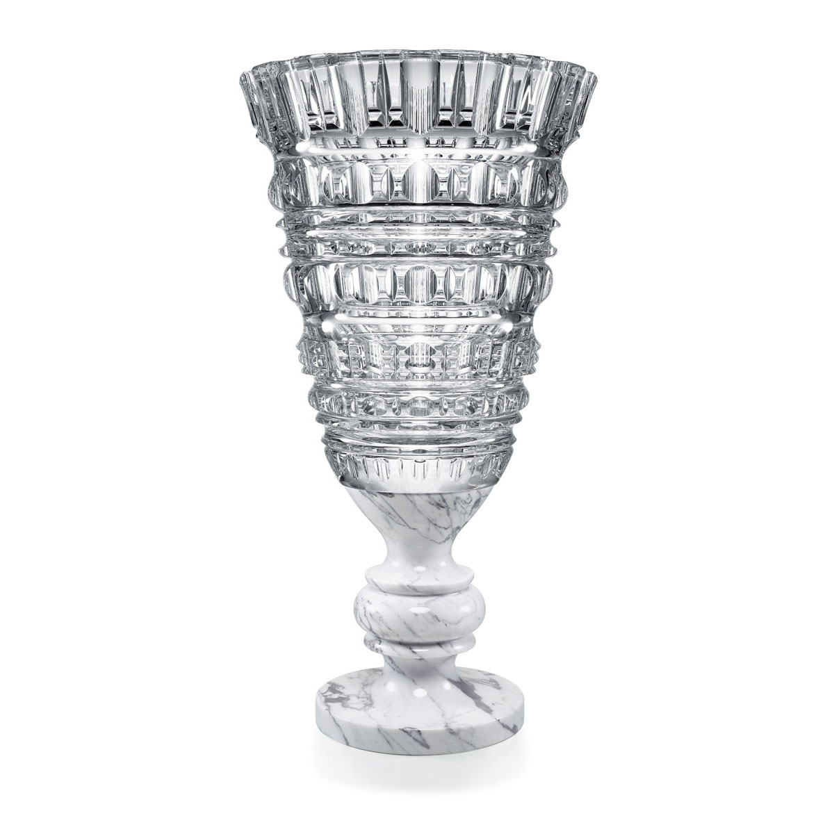 Baccarat Crystal New Antique Clear 26.75" Vase, Limited Edition