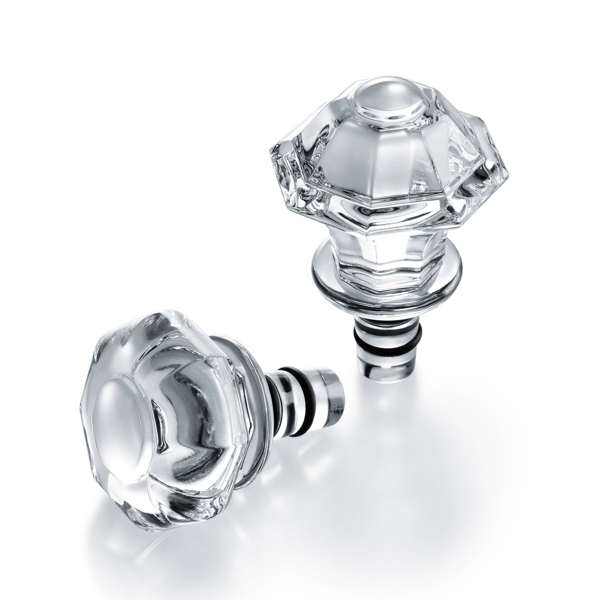 Baccarat Crystal Tip Top Bottle Stoppers Sheherazade and Regence, Set of Two