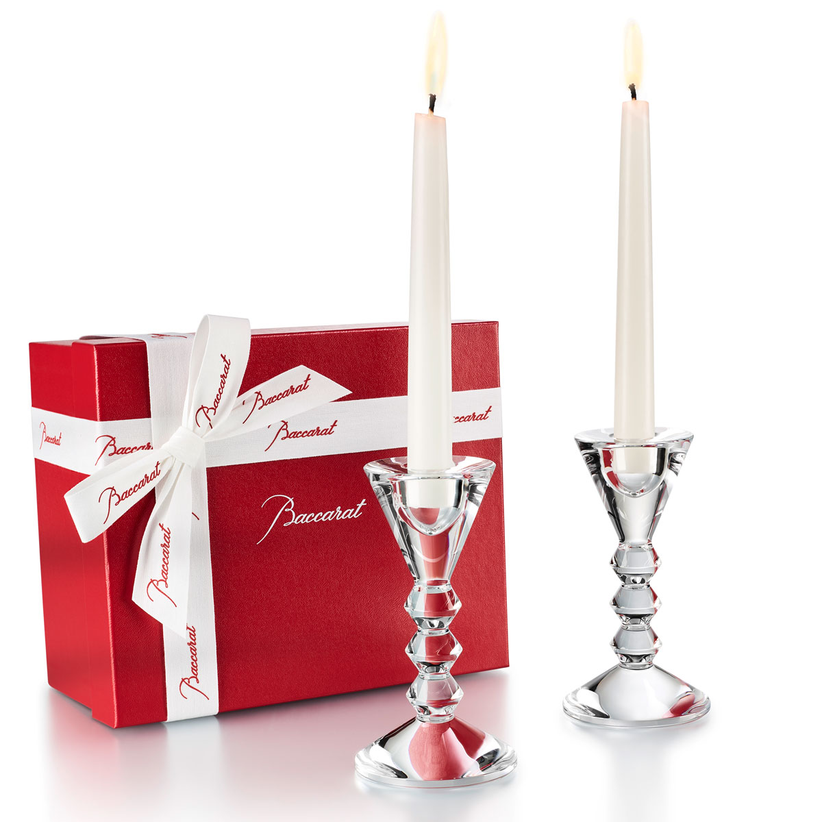 Baccarat Crystal Vega Candlesticks Gift Set of Two