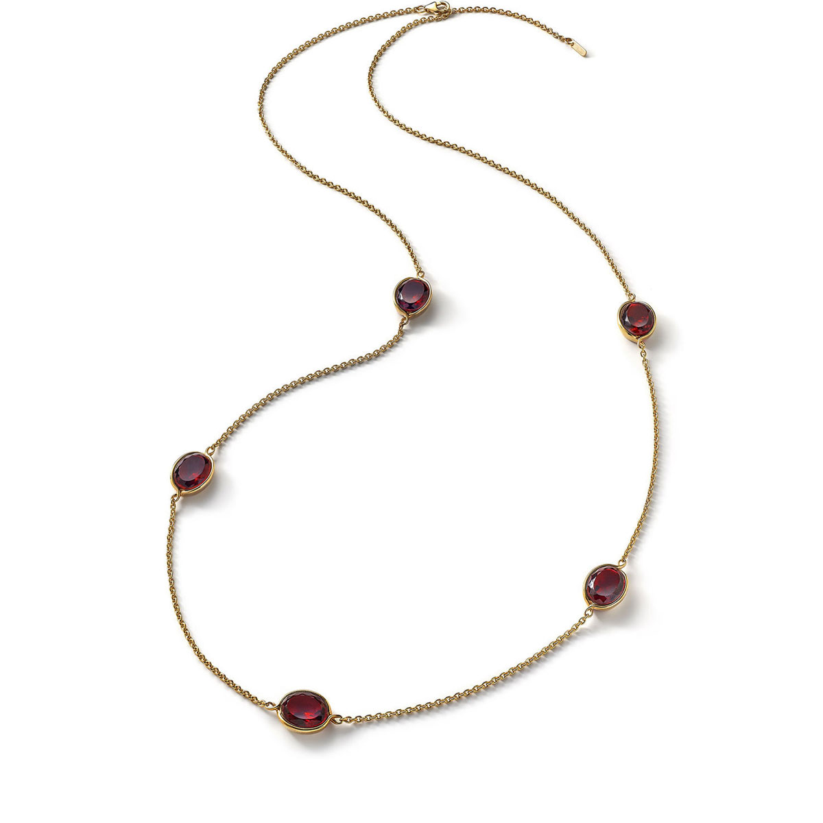 Baccarat Croise Necklace Vermeil Gold, Red