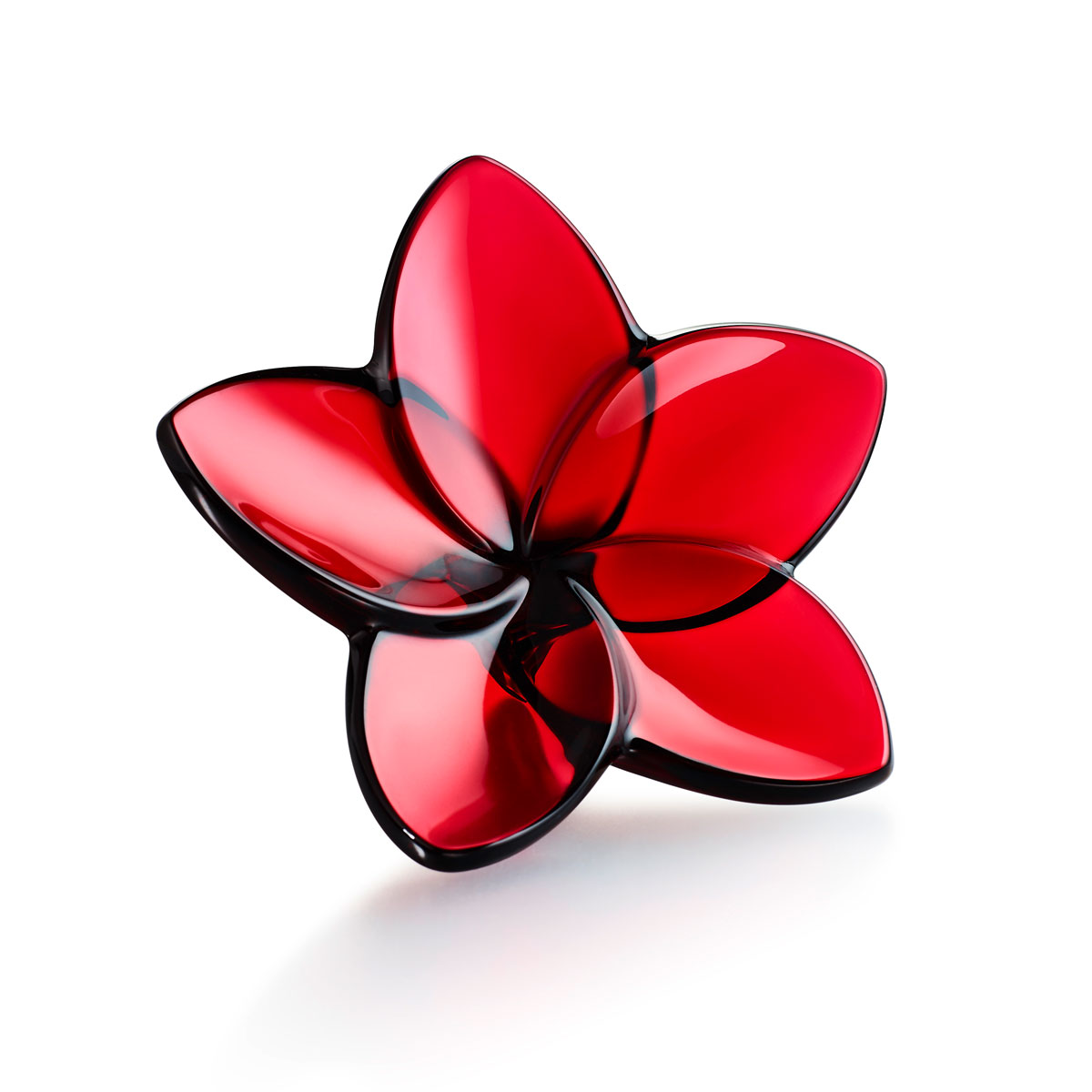 Baccarat Bloom Red Flower Sculpture