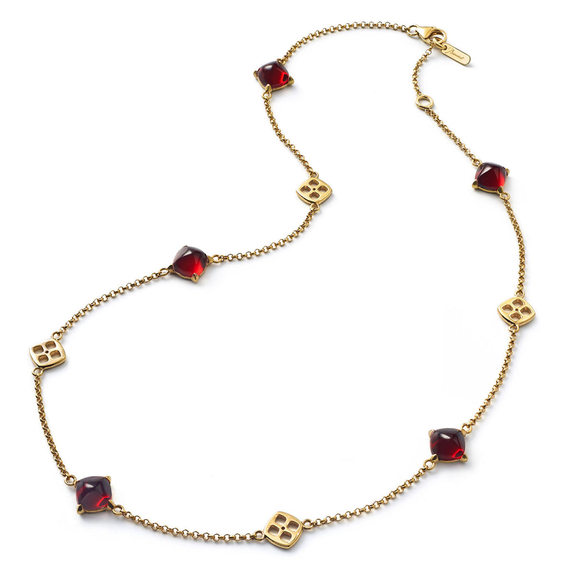 Baccarat Mini Medicis Necklace Vermeil Gold, Red