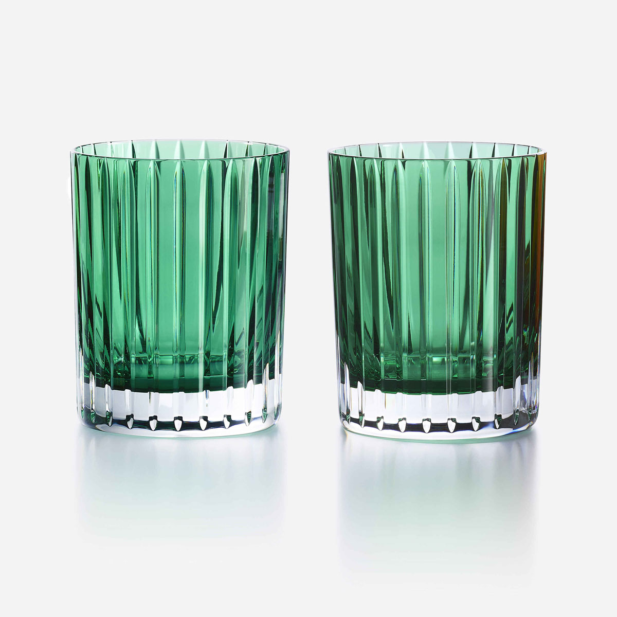 Baccarat Harmonie DOF Tumblers Colors of Joy Pair, Emerald Green