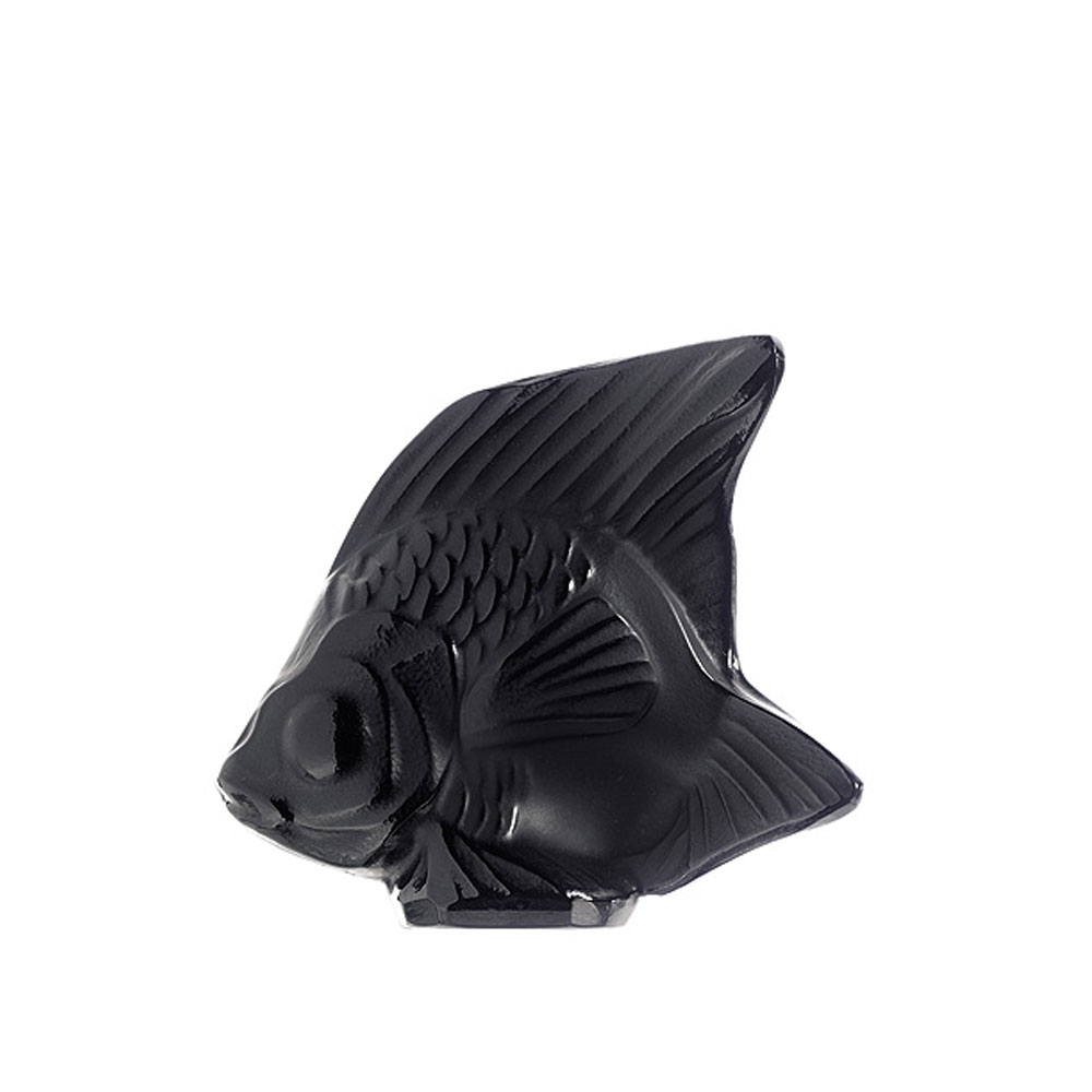 Lalique Black Fish Sculpture