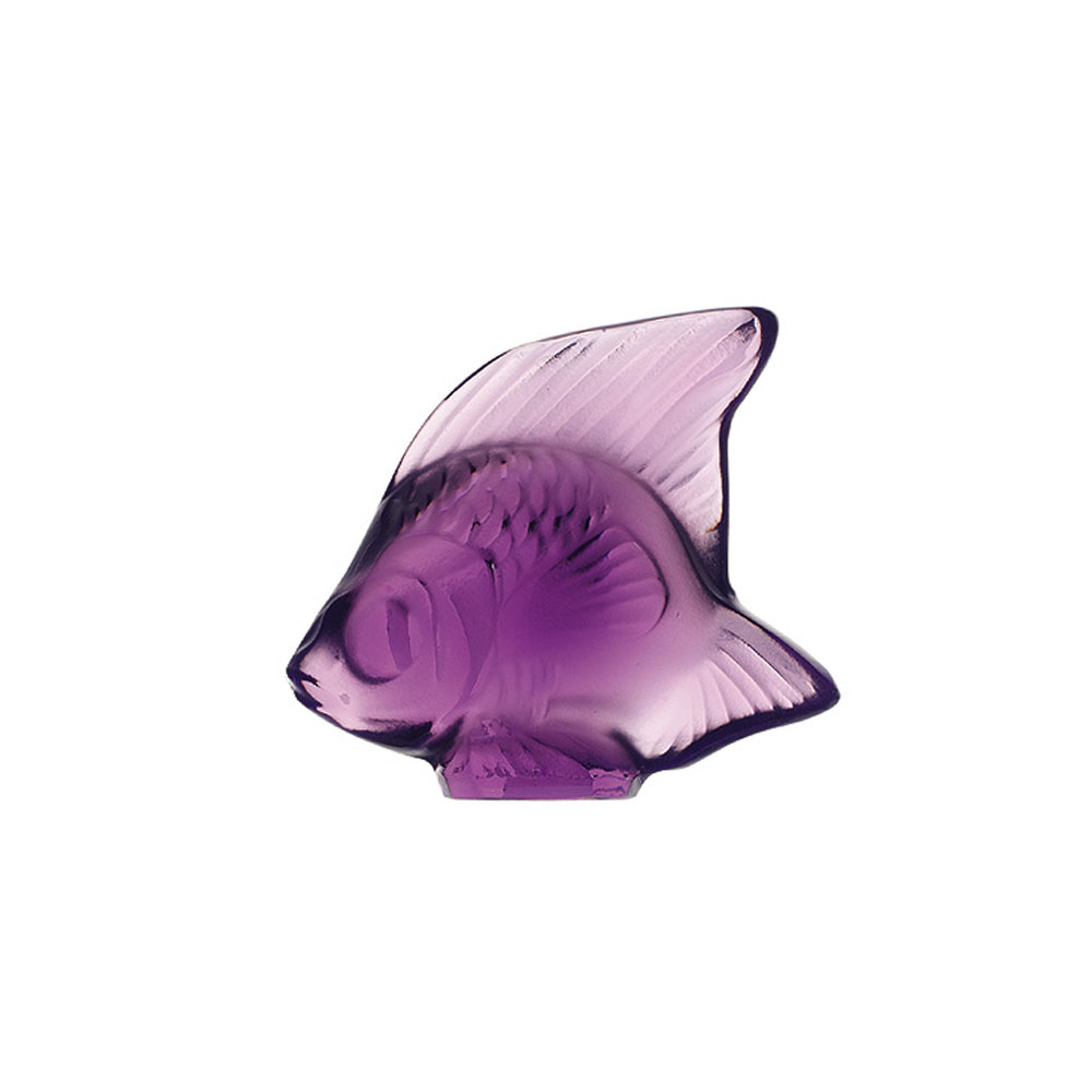 Lalique Purple Fish Sculpture
