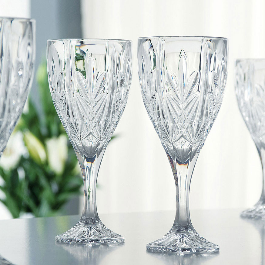 Galway Crystal Abbey Goblet, Set of 4