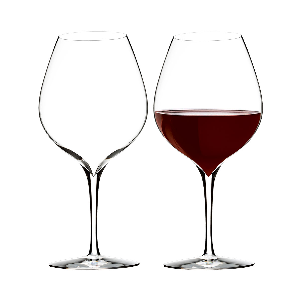 Classic Crystal Clear Stemmed Red Wine Glass, Merlot Cabernet Sauvignon Pinot Noir, Set of 4, 12 oz