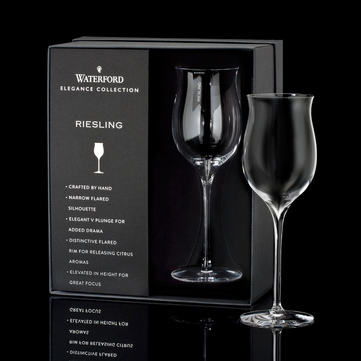Waterford Crystal, Elegance Riesling Crystal Wine Glass Pair