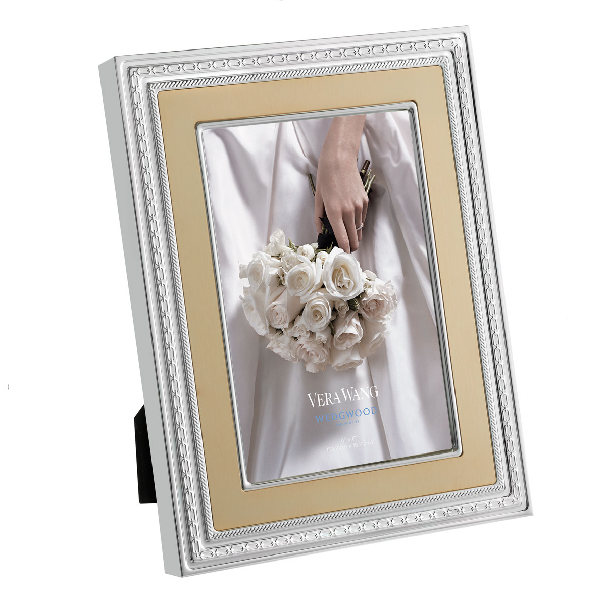 Vera Wang Wedgwood With Love Gold 4"x6" Frame