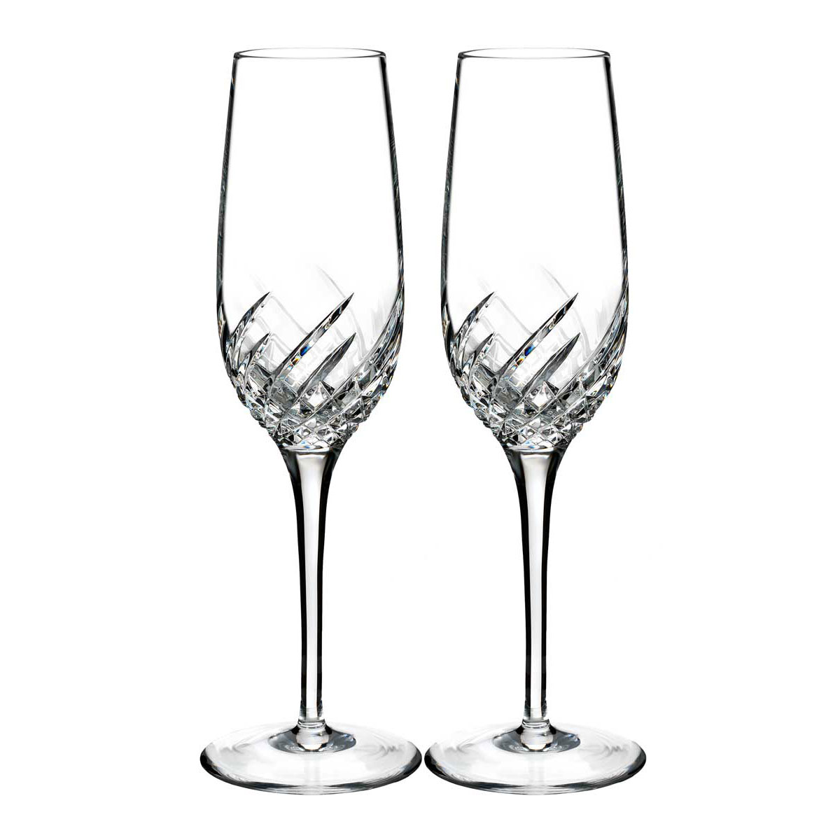 Waterford Crystal, Essentially Wave Crystal Flutes, Pair