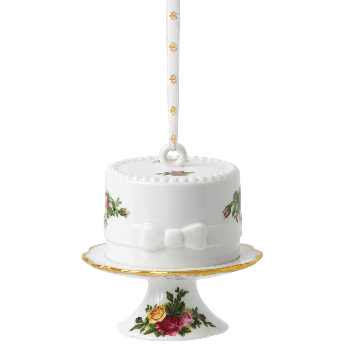 Royal Albert Old Country Roses Cake with Cake Stand 2018 Ornament