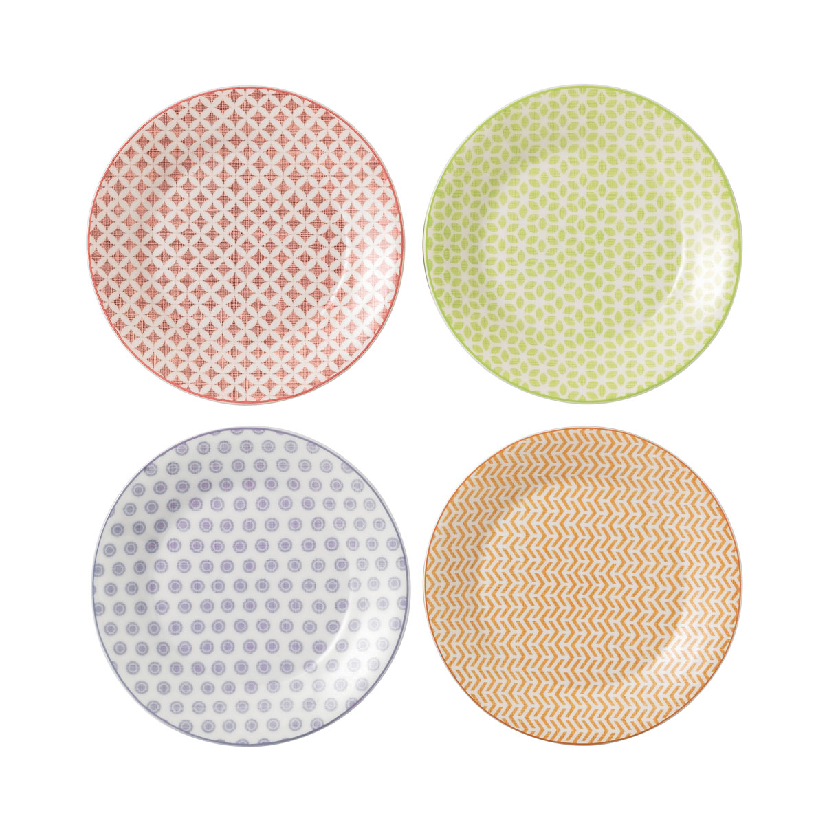 Royal Doulton Pastels Accent Plates 6.3" Set of 4 Mixed Patterns