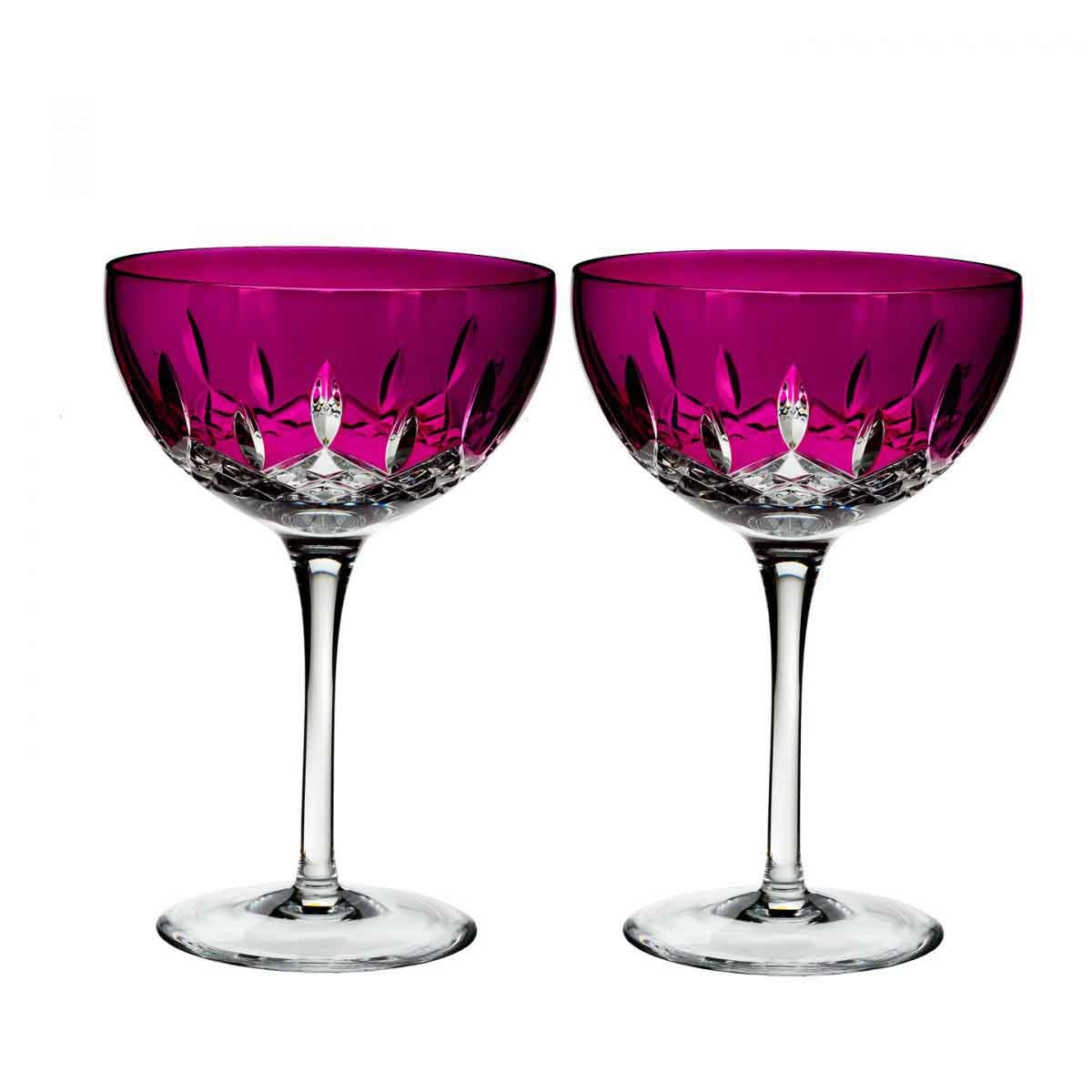 Waterford Crystal, Lismore Pops Hot Pink Cocktail, Pair