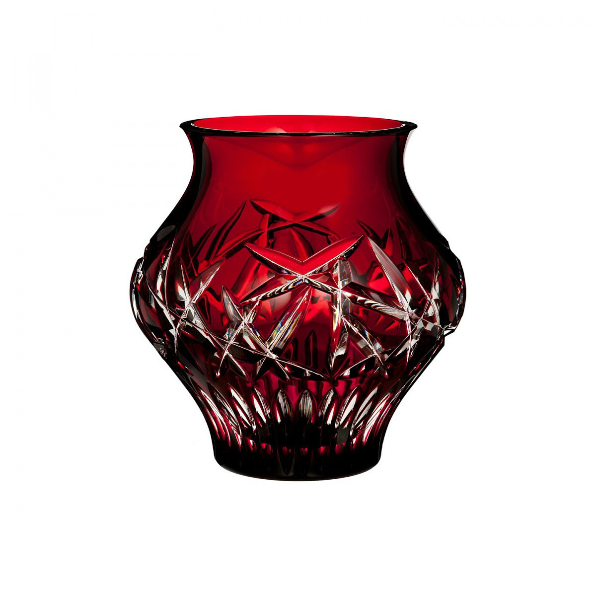 Waterford Crystal, Jeff Leatham Fleurology Cleo 8" Cachepot, Ruby