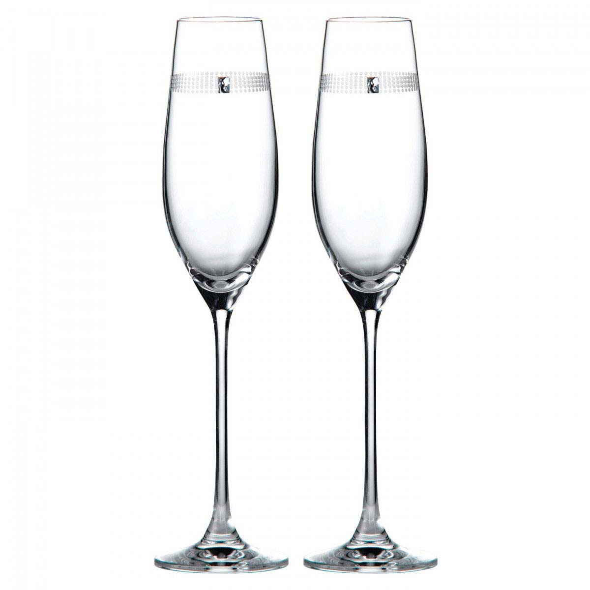 Royal Doulton, Promises Love Always Toasting Crystal Flutes Pair