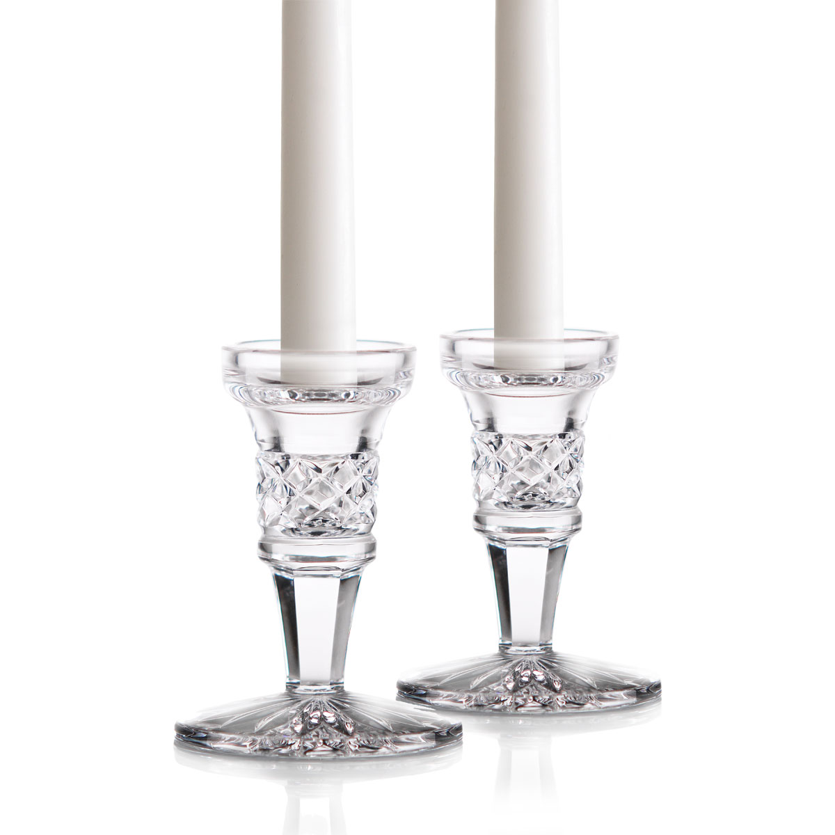 Waterford Crystal, Footed 4" Candlesticks, Pair