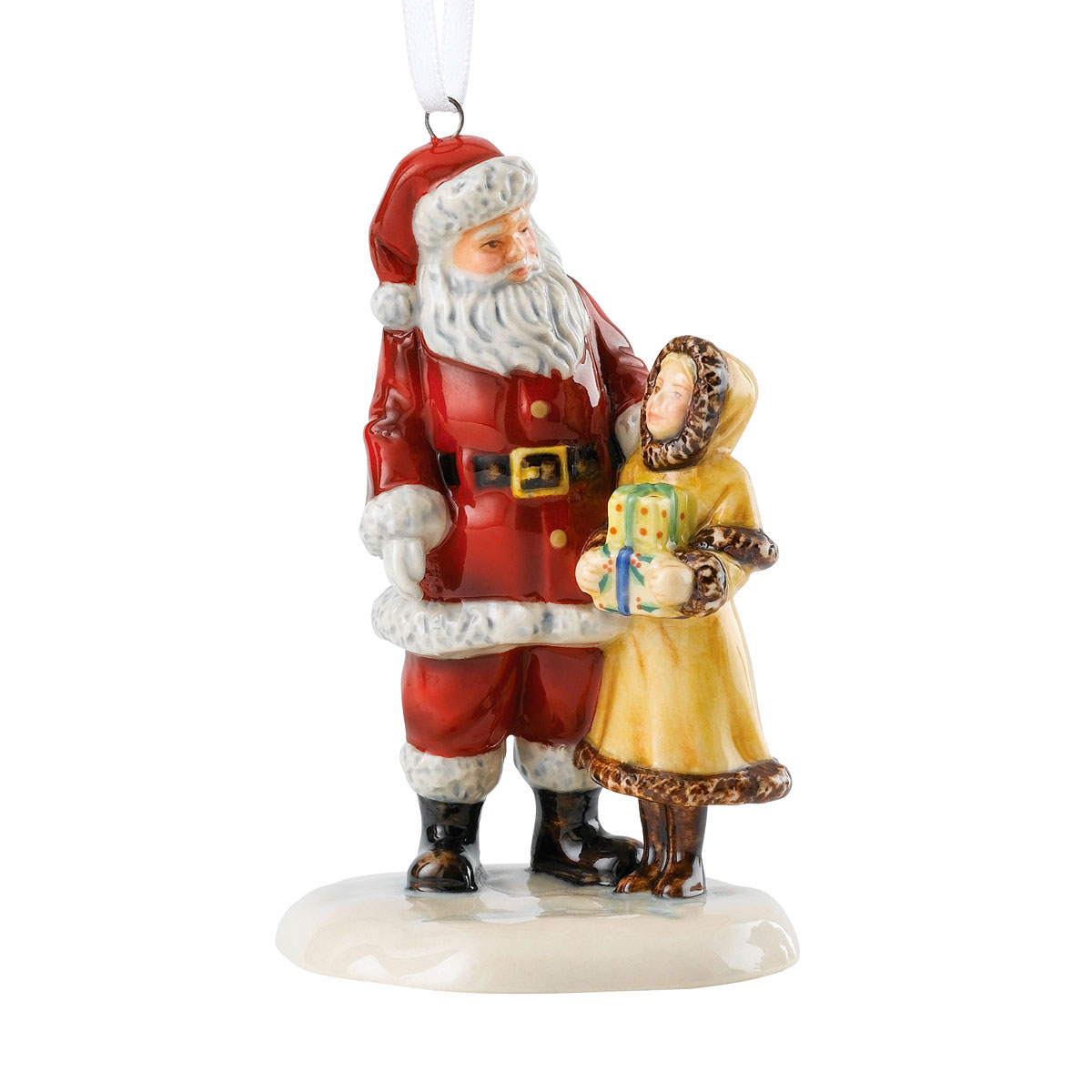 Royal Doulton 2018 Santa With Girl Christmas Ornament