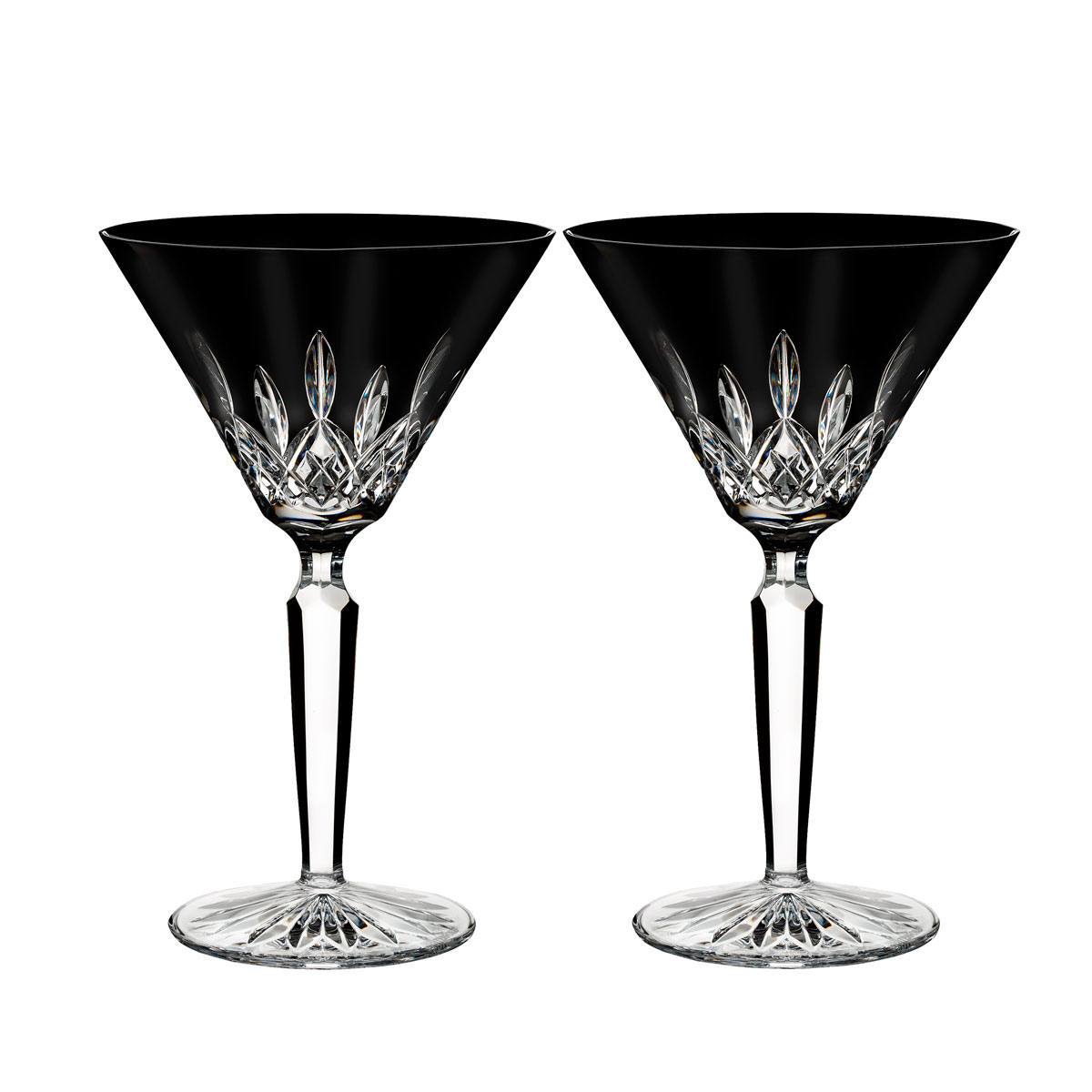 Waterford Crystal, Lismore Black Martini, Pair