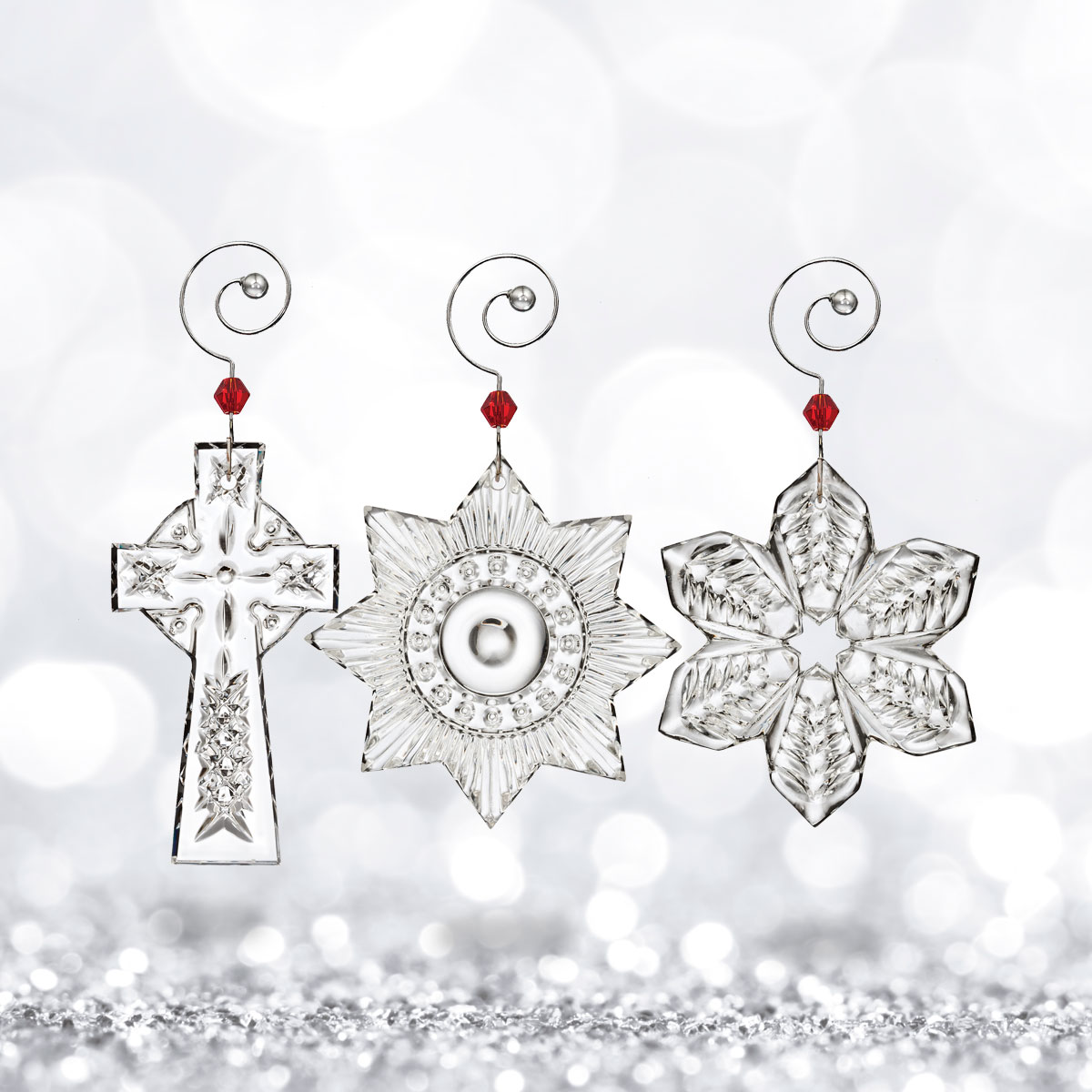Waterford Crystal, Mini Crystal Ornaments, Set of Three