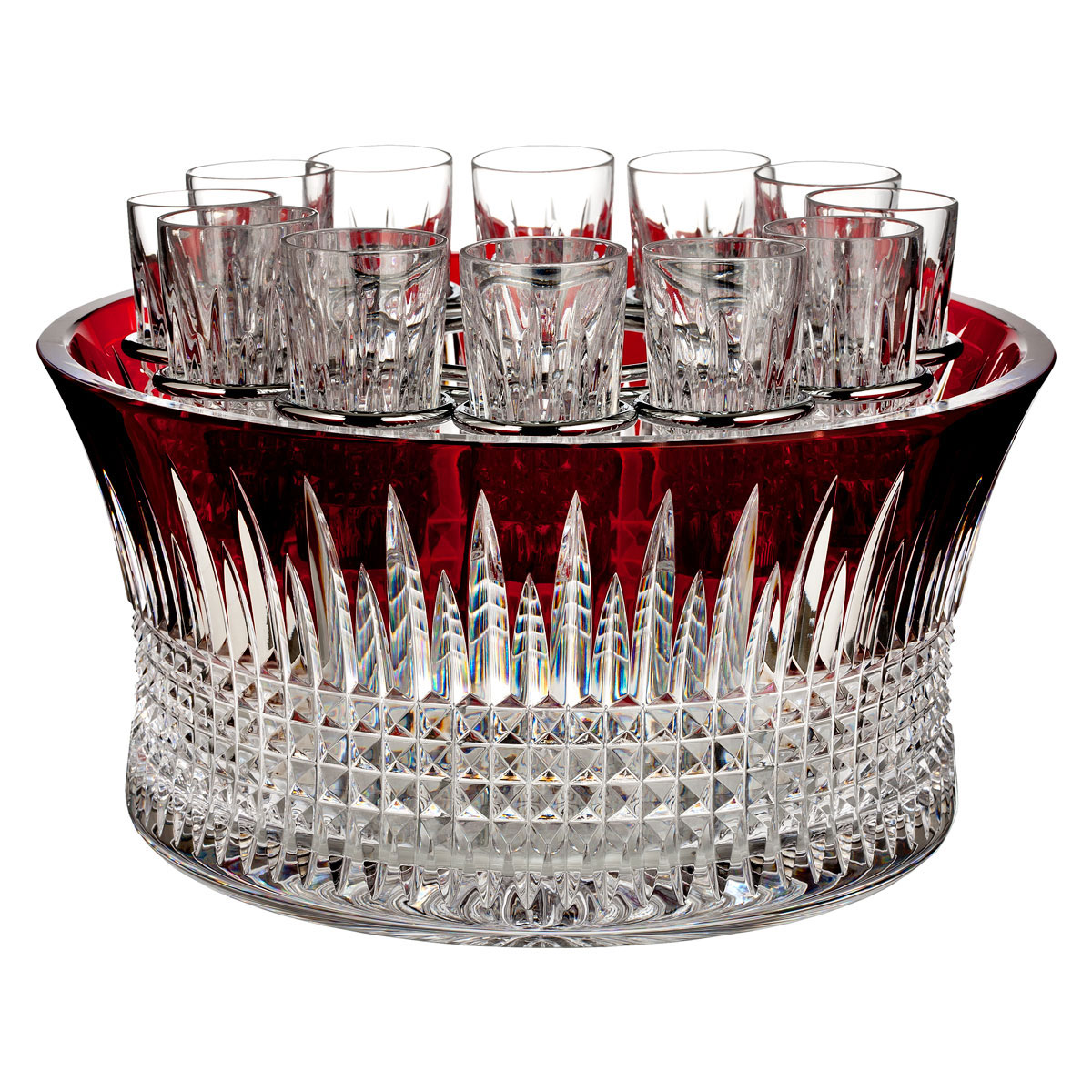 Waterford Crystal, Lismore Diamond Red Vodka Chiller