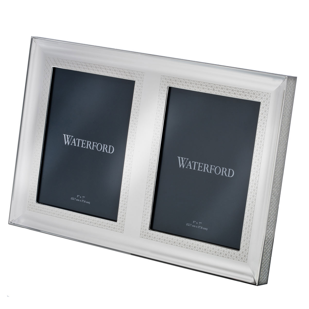 Waterford Crystal, Lismore Diamond Silver 5x7" Double Invitation Frame