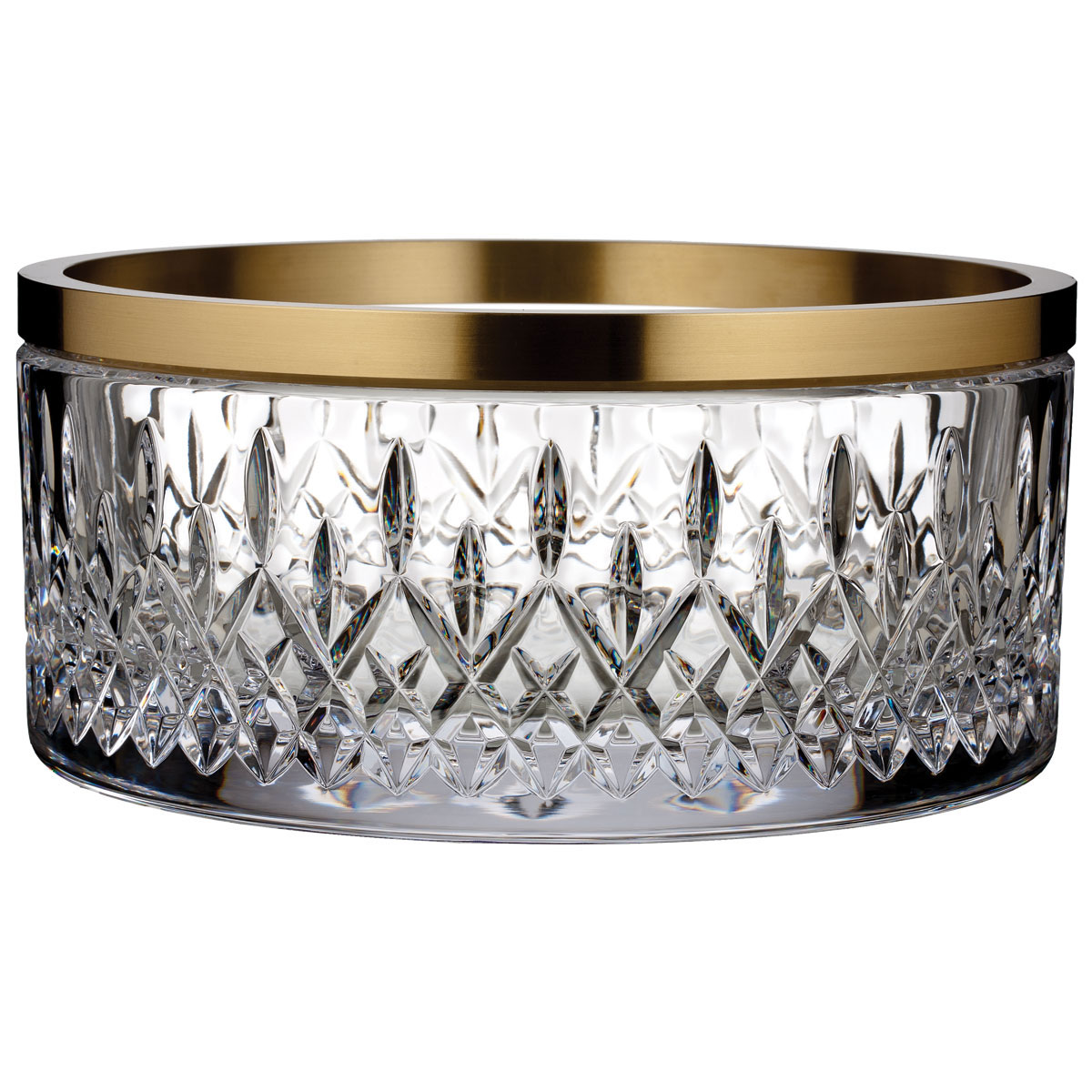 Waterford Crystal, Lismore Reflection With Gold Band 10" Crystal Bowl