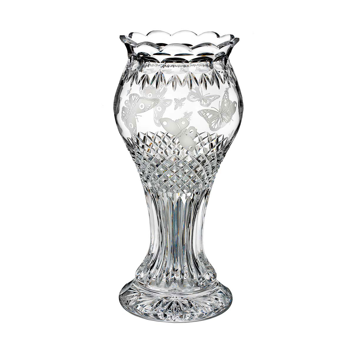 Waterford Crystal, House of Waterford Martin Ryan Butter Bee 14" Crystal Vase, Limited Edition of 400