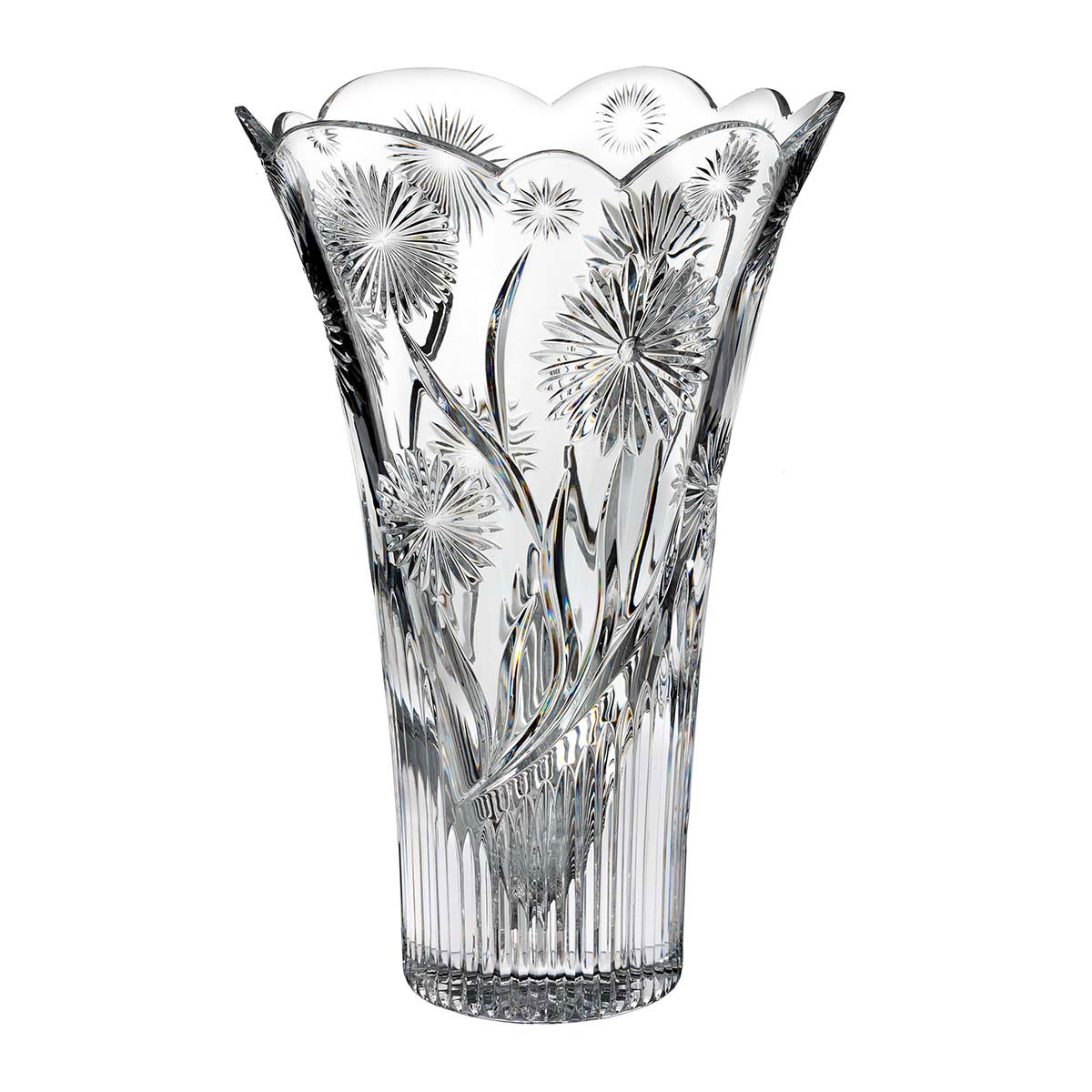 Waterford Crystal, House of Waterford Billy Briggs Daisy 12" Crystal Vase, Limited Edition of 400