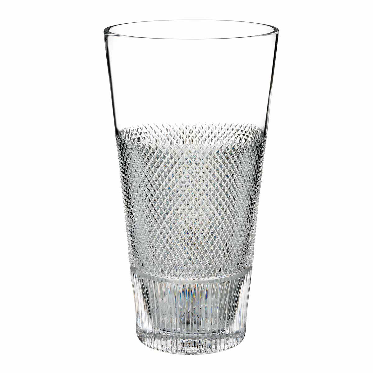 Waterford Crystal, Diamond Line 12" Crystal Vase