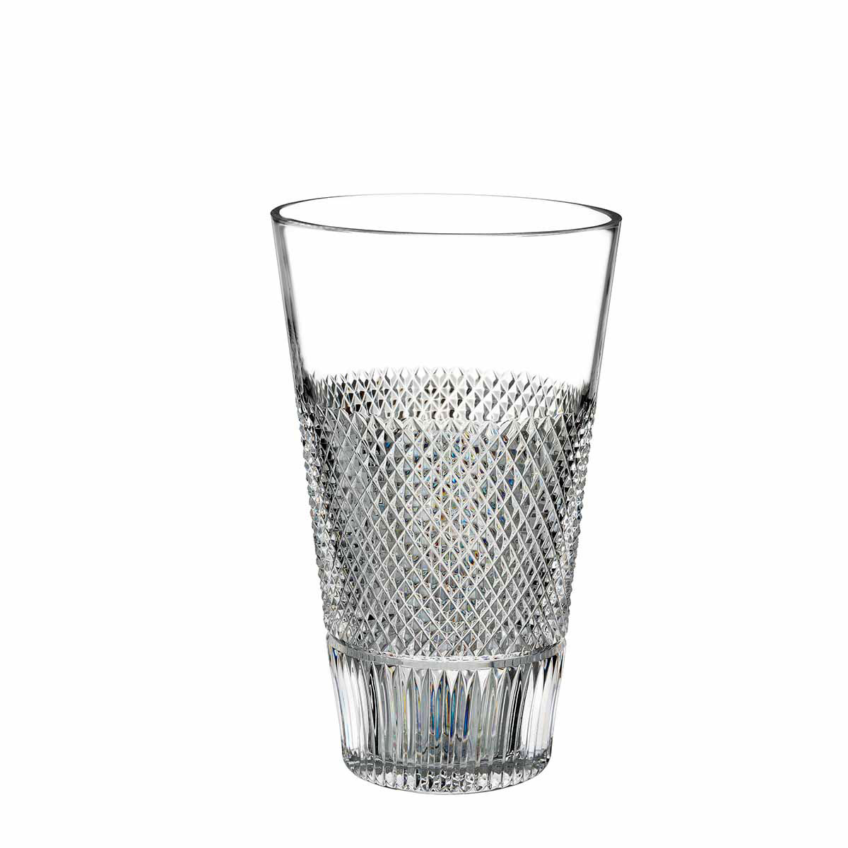 Waterford Crystal, Diamond Line 8" Crystal Vase