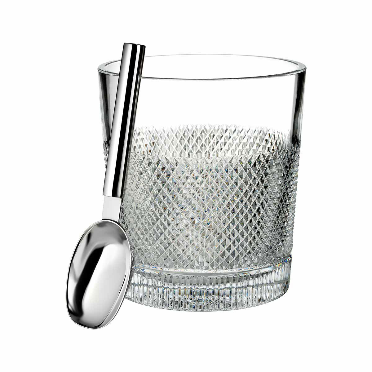 Waterford Crystal, Diamond Line Ice Bucket with Scoop