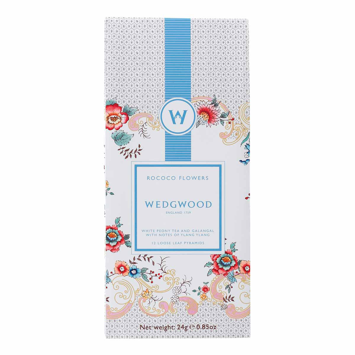Wedgwood Wonderlust Rococo Flowers White Tea, Box Set of 12