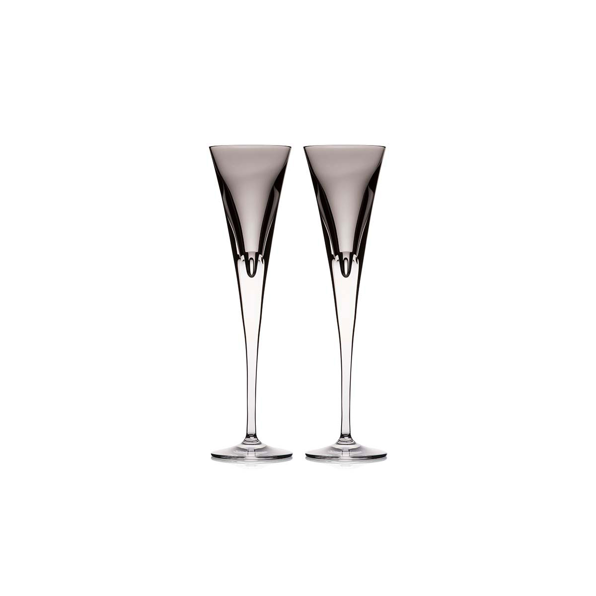 Waterford Crystal, W Shale Toasting Crystal Flutes, Pair