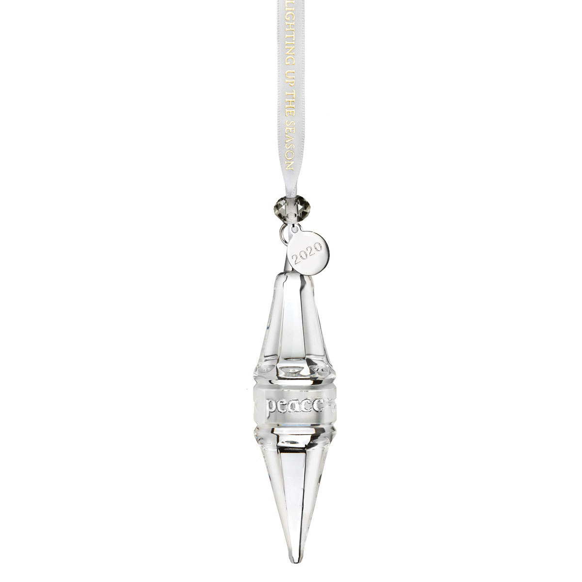 Waterford Crystal 2020 Ogham Peace Icicle Ornament