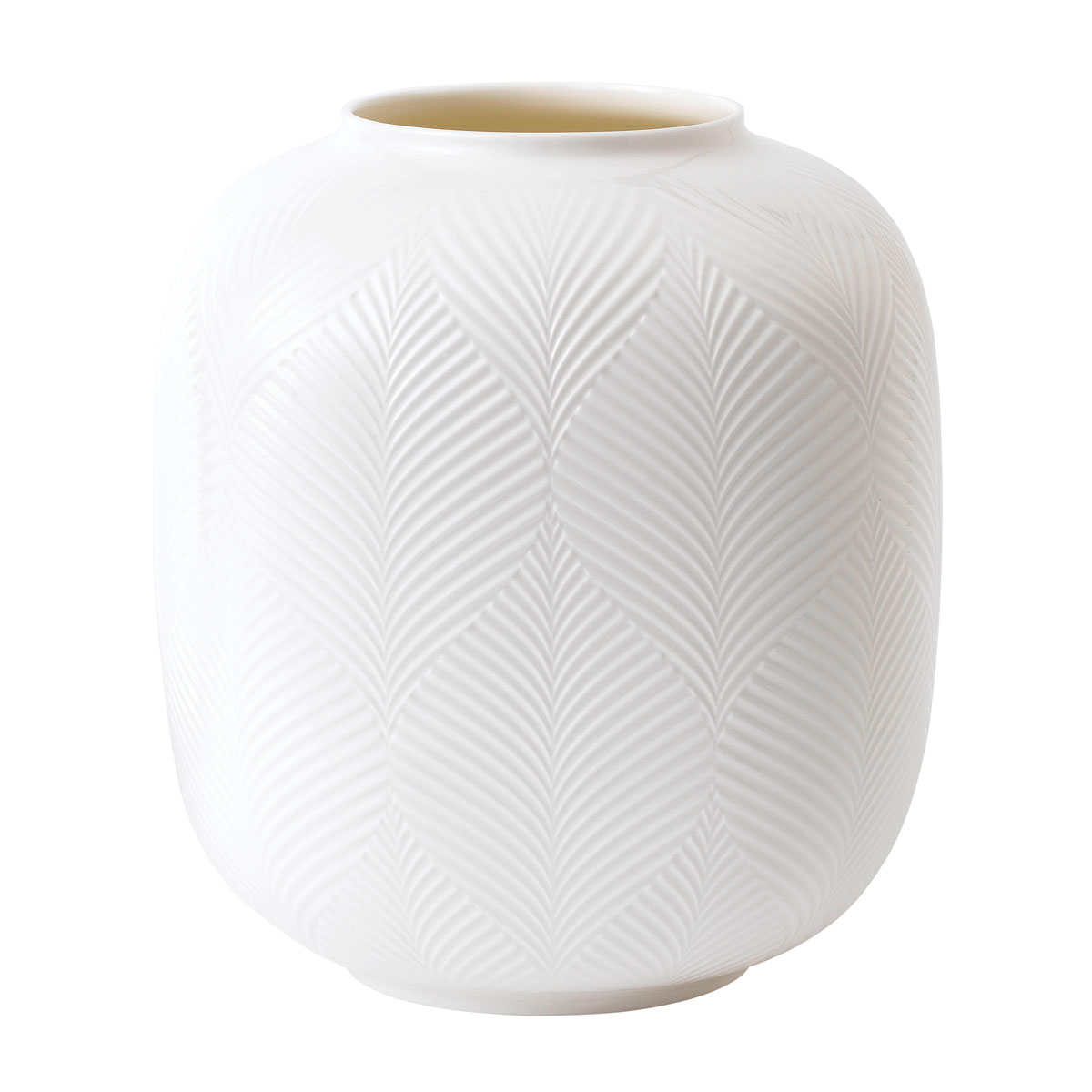 Wedgwood China 8.3" White Folia Rounded Vase