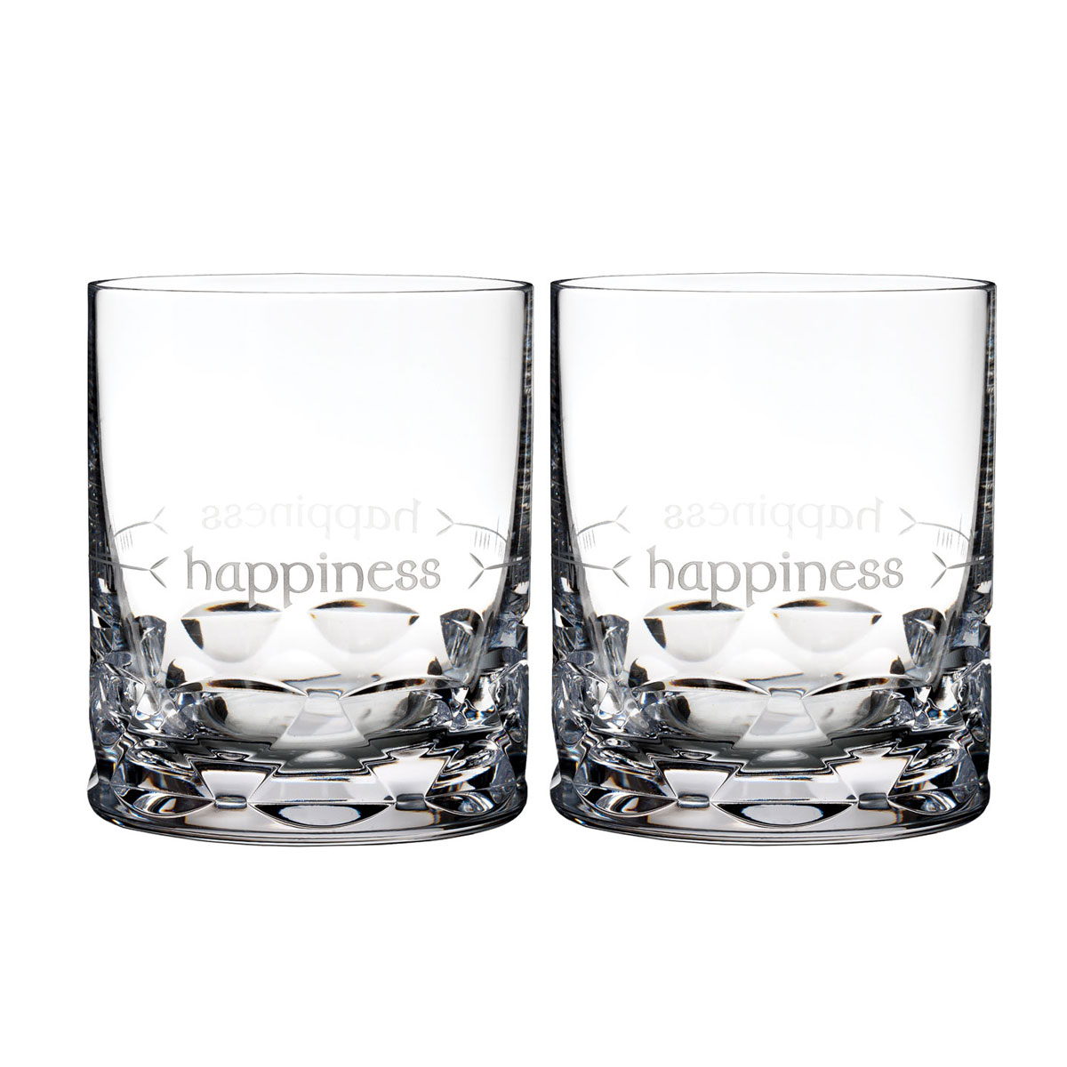 Waterford Crystal, Ogham Happiness Crystal DOF Tumblers, Pair